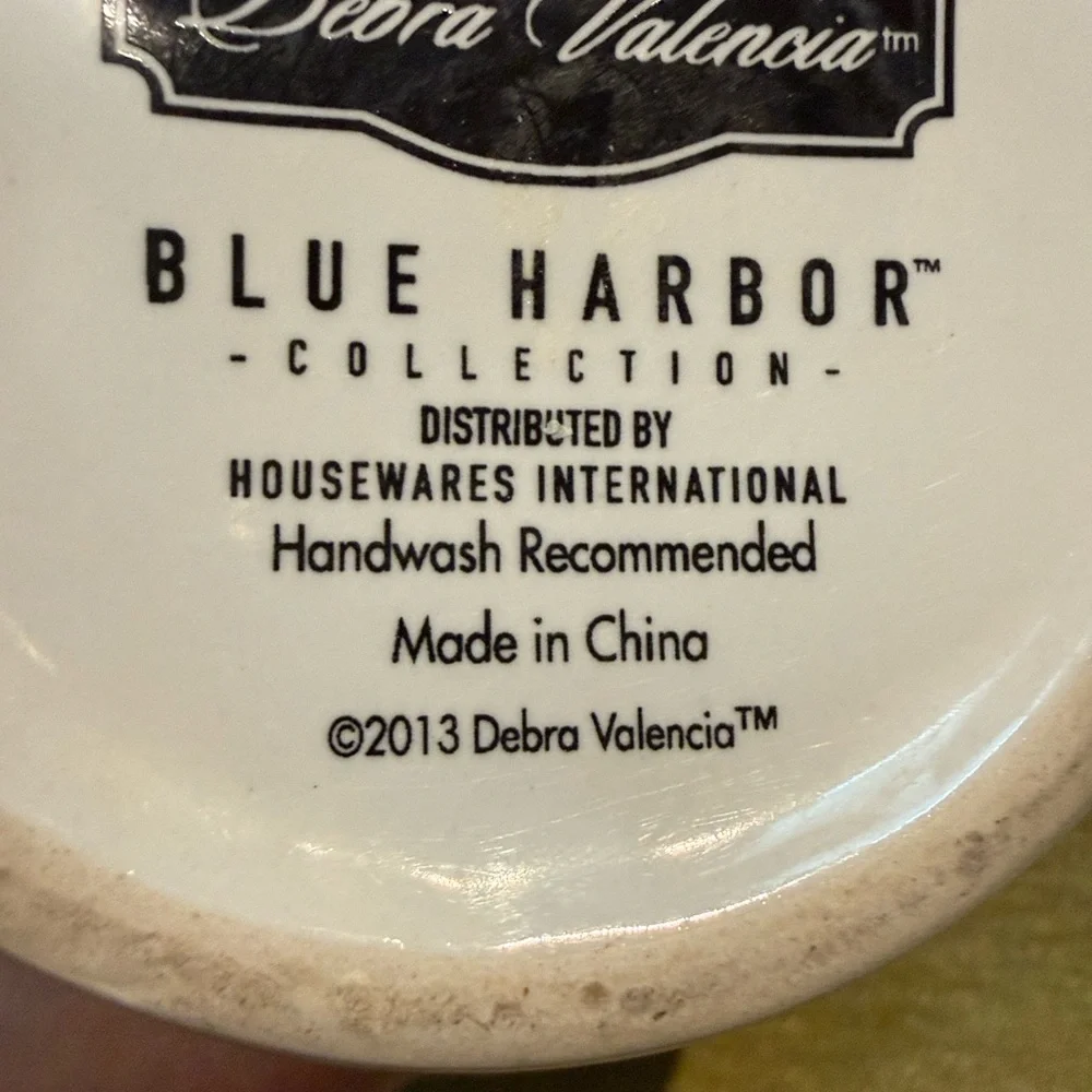 Debra Valencia Blue Harbor Oversized Coffee Mug with Owls